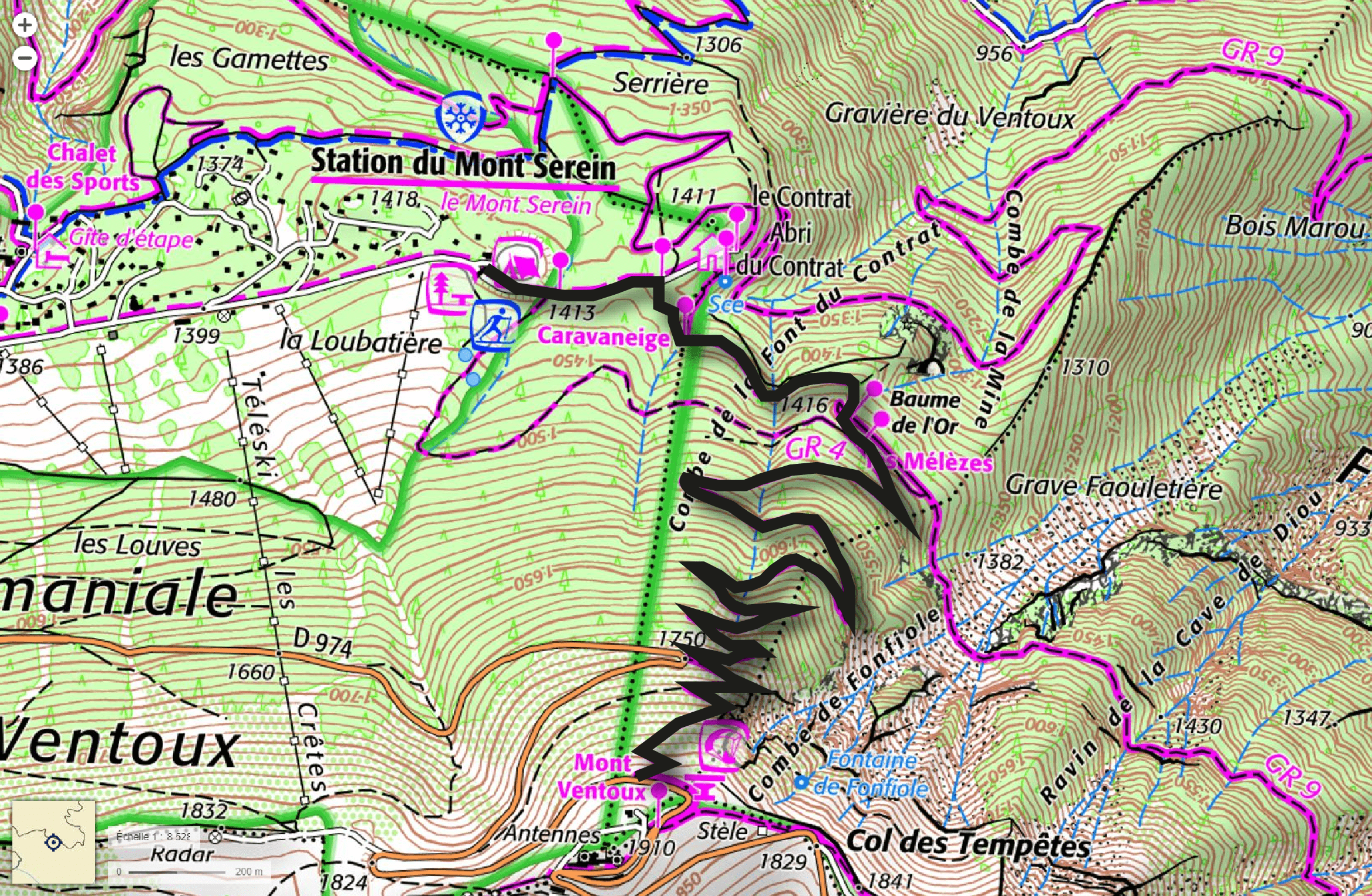 rando mont ventoux mont serein