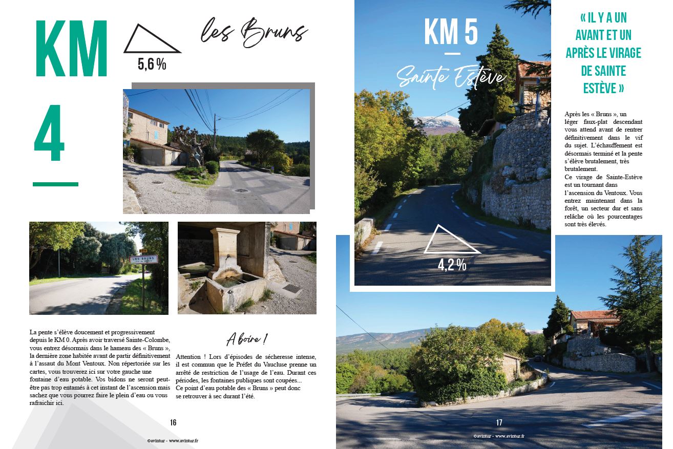 roadbook-bedoin ascension ventoux vélo bédoin